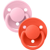 Bibs Baby Pink / Tango Smokk De Lux 2-Pakning Silikon