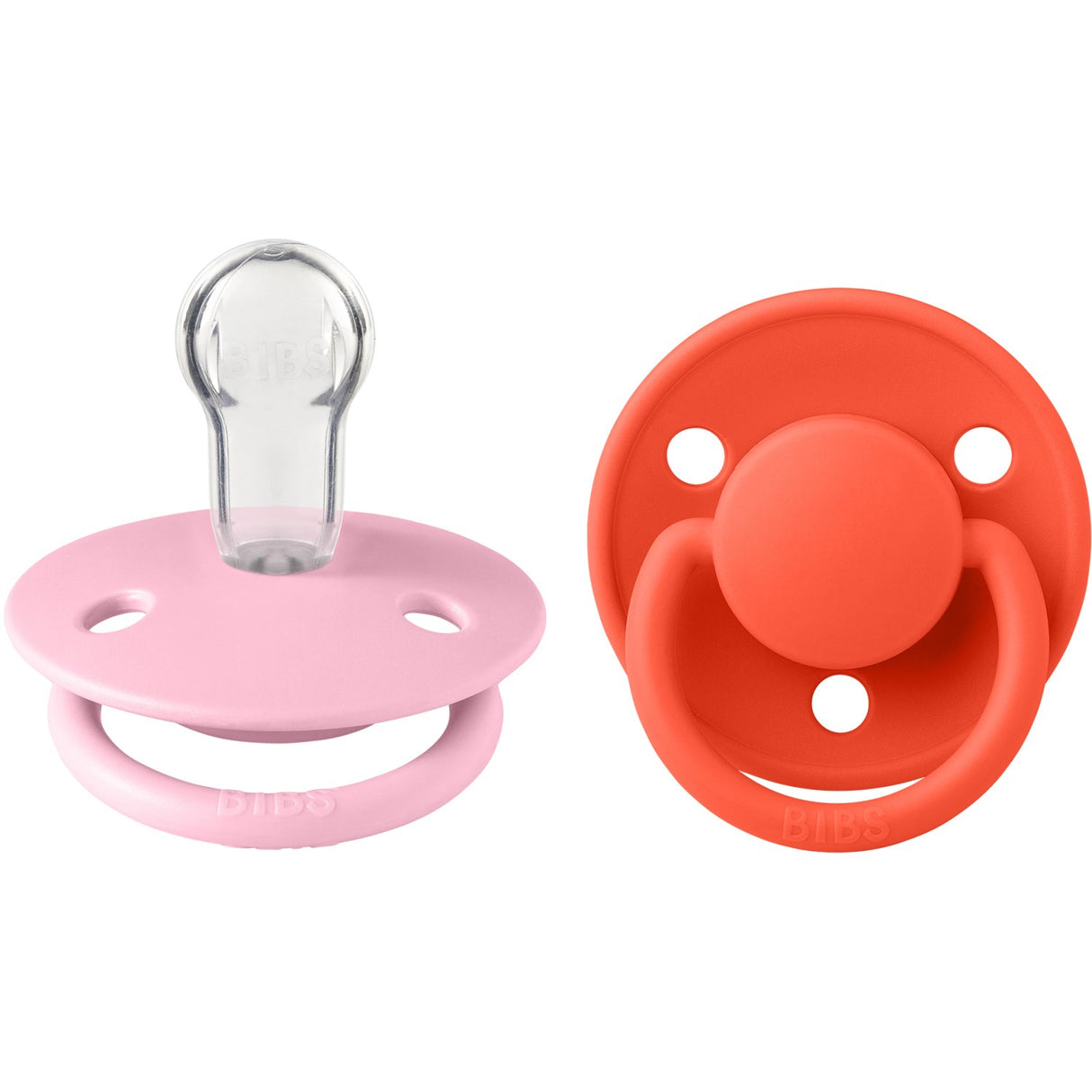 Bibs Baby Pink / Tango Smokk De Lux 2-Pakning Silikon