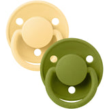Bibs Pale Butter / Wasabi Smokk De Lux 2-Pakning Silikon