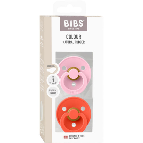 Bibs Baby Pink / Tango Smokk Colour 2-Pakning Anatomical Latex