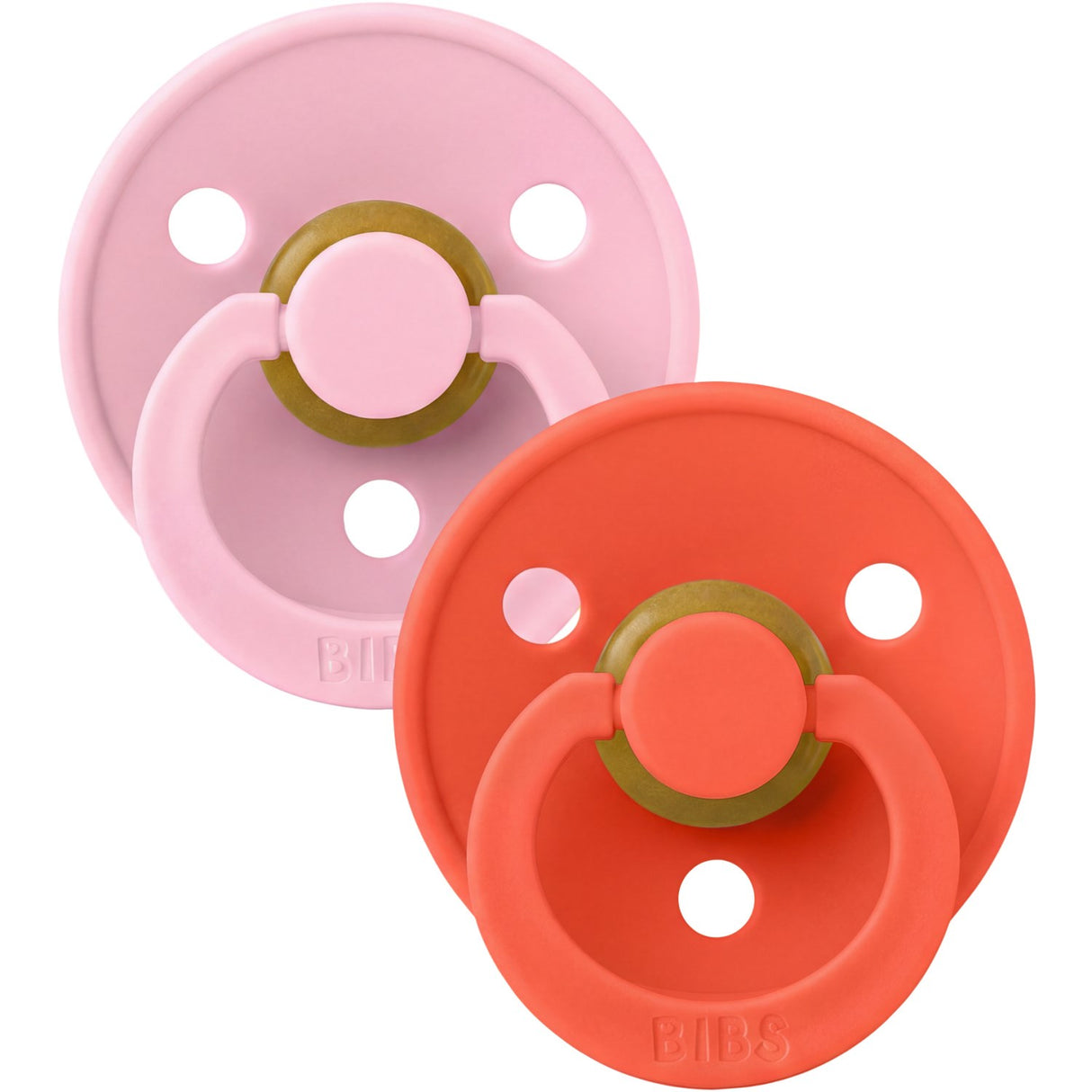 Bibs Baby Pink / Tango Smokk Colour 2-Pakning Anatomical Latex