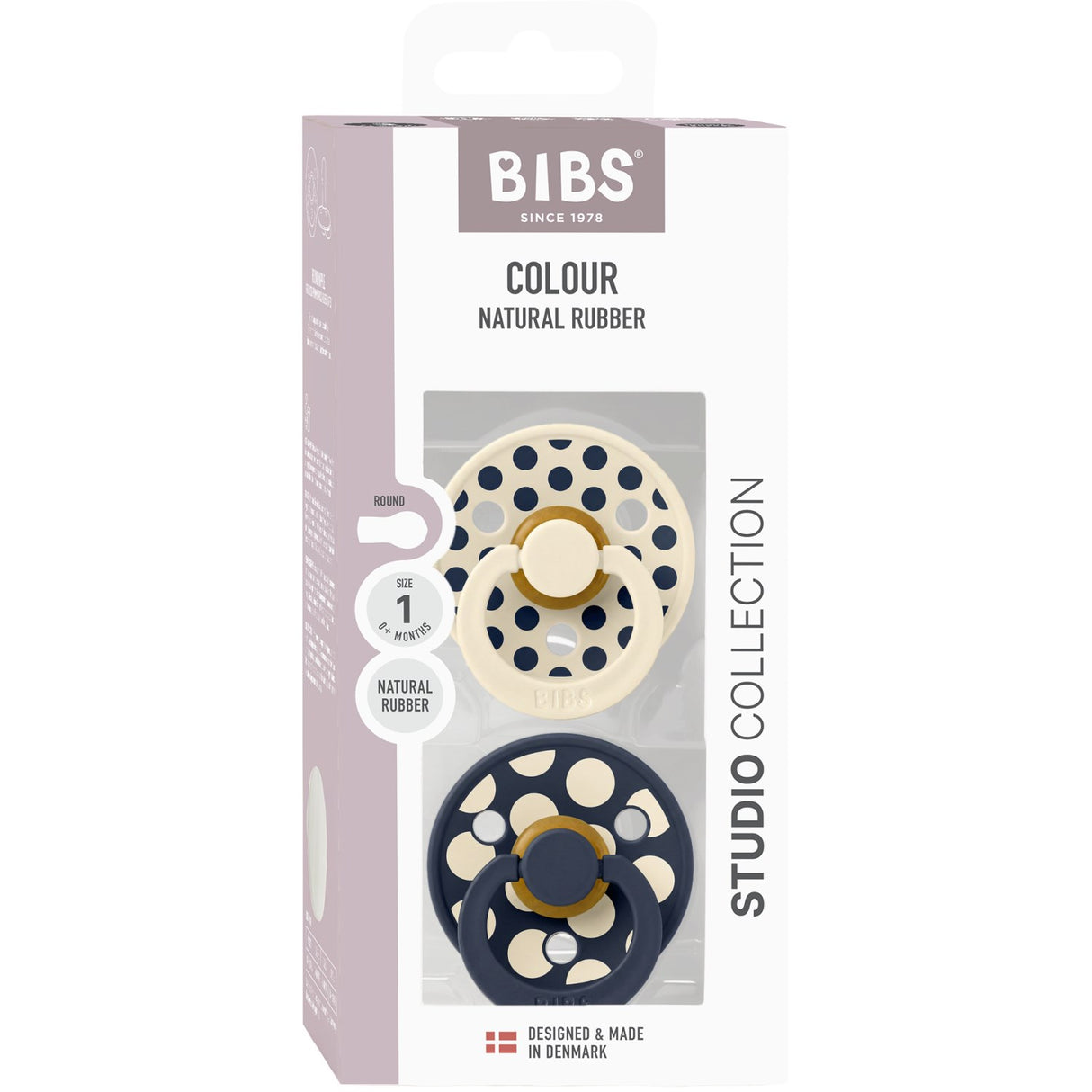 Bibs Ivory / Deep Space Smokk Studio Colour 2-Pakning Polka Mix Latex