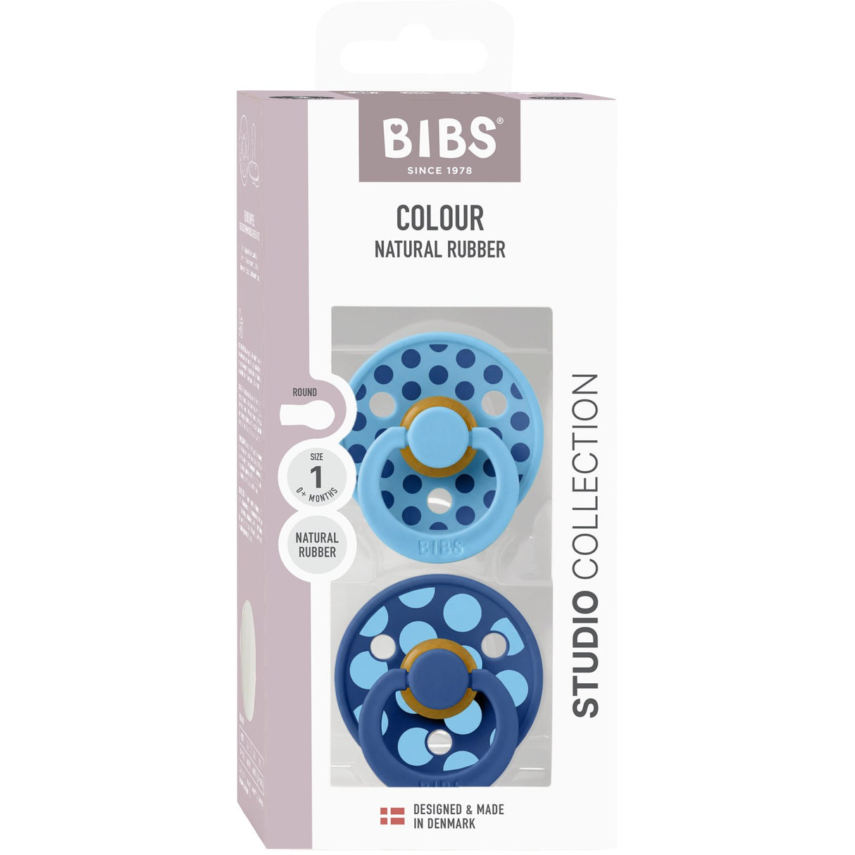 Bibs Breeze / Cornflower Smokk Studio Colour 2-Pakning Polka Mix Latex
