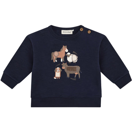 Minymo Dark Sapphire Collegegenser Ls