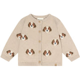 Minymo Beige Melange Cardigan Strikk