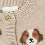 Minymo Beige Melange Cardigan Strikk