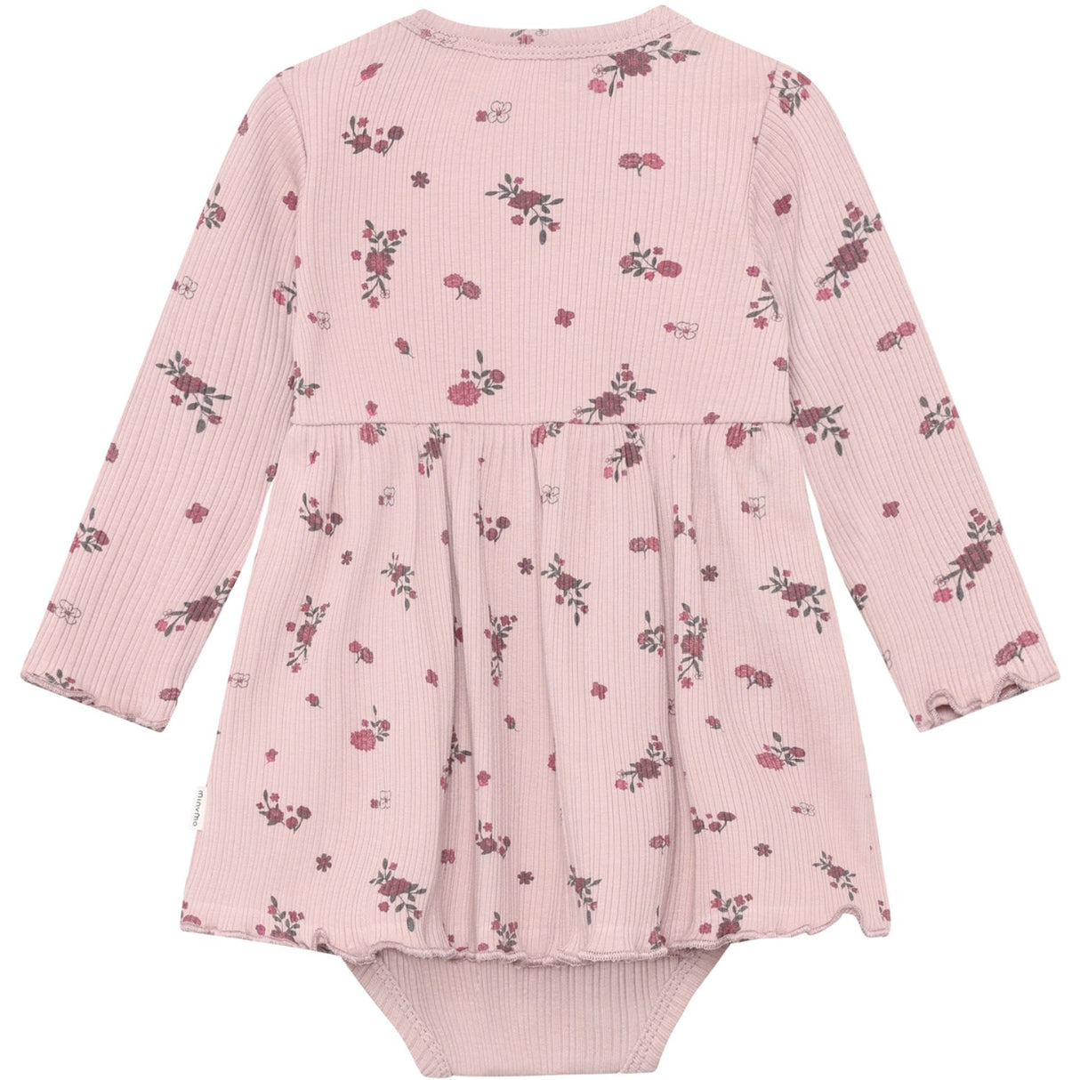 Minymo Fawn Body Kjole Ls Aop Rib
