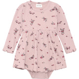 Minymo Fawn Body Kjole Ls Aop Rib