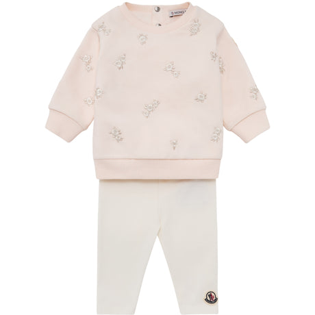 Moncler Light Pink Knitwear Clothing Ensemble Sett