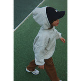 Konges Sløjd Grey Melange Lou Sweat Zip Hette Gots