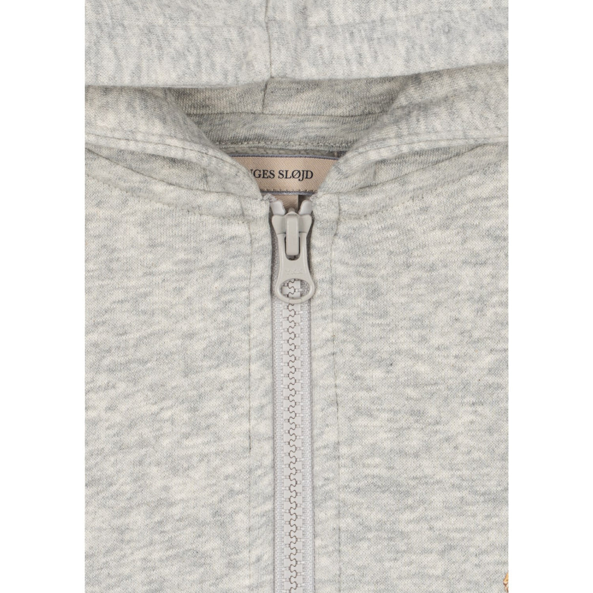 Konges Sløjd Grey Melange Lou Sweat Zip Hette Gots