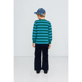TinyCottons Dark Green Retro Stripes Sleeve Tee