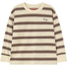 TinyCottons Cacao Retro Stripes Sleeve Tee