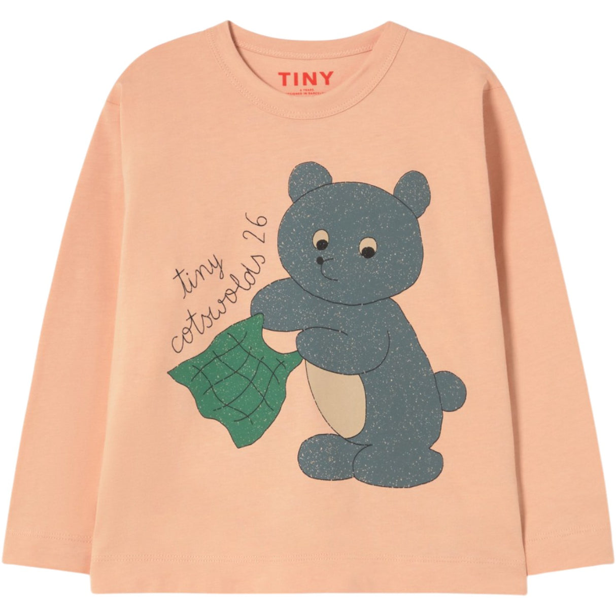 TinyCottons Dark Nude Bjørn Graphic Sleeve Tee