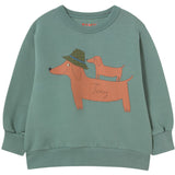 TinyCottons Teal Two Dogs Graphic Collegegenser