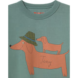 TinyCottons Teal Two Dogs Graphic Collegegenser