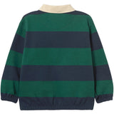 TinyCottons Dark Green Navy Stripes Polo Collegegenser