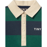 TinyCottons Dark Green Navy Stripes Polo Collegegenser