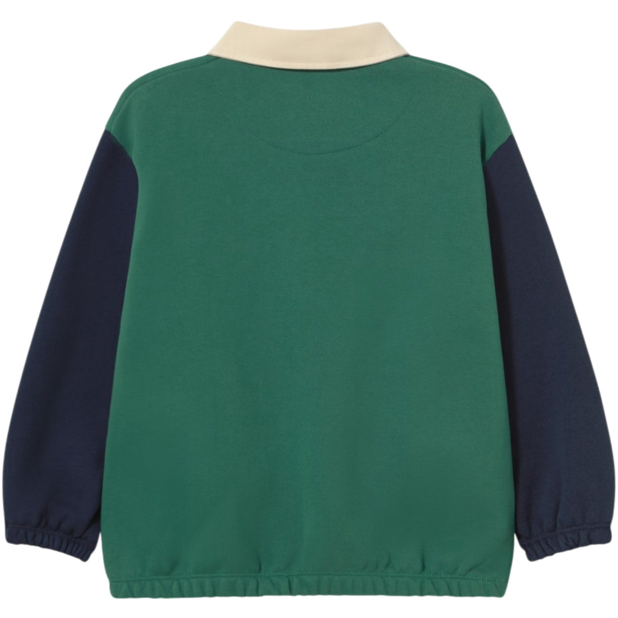 TinyCottons Dark Green Farge Block Polo Sleeve Tee
