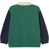 TinyCottons Dark Green Farge Block Polo Sleeve Tee