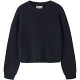 Name It Dark Sapphire Nkfholly Ls Boxy Kort Strikk Noos