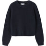 Name It Dark Sapphire Nkfholly Ls Boxy Kort Strikk Noos