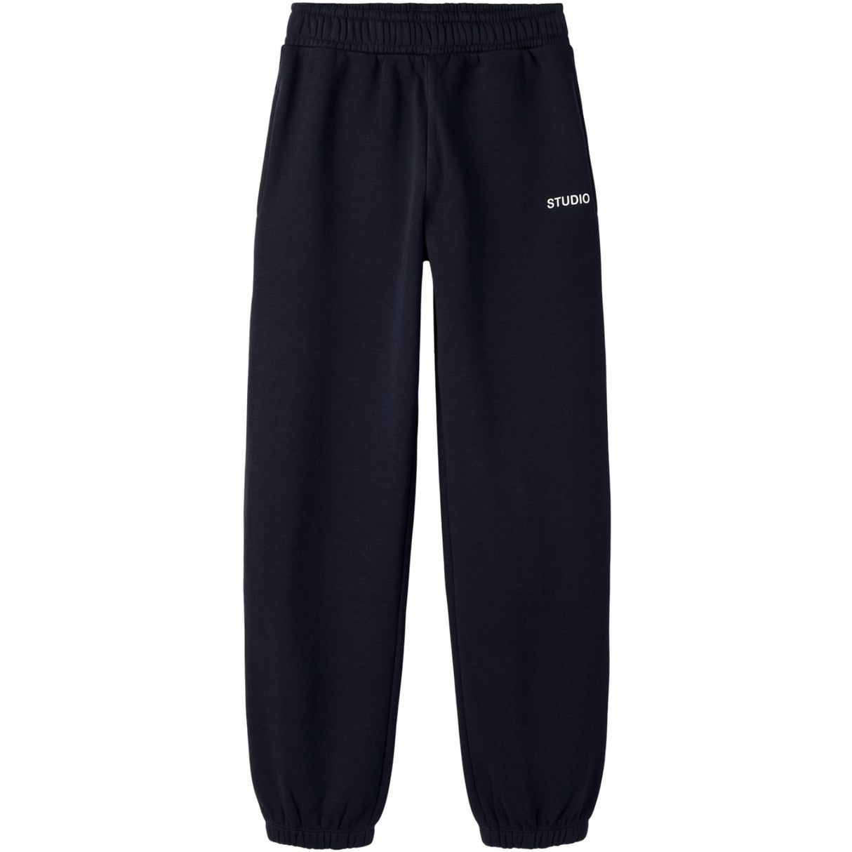 Name It Dark Sapphire Bright White Print Nkmrio Rlx Sweat Bukser Bru Noos