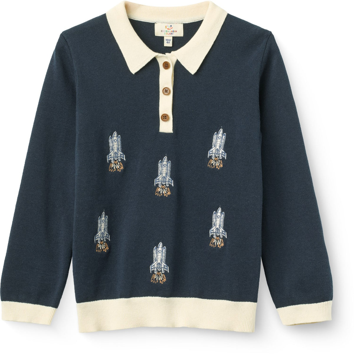 COPENHAGEN COLORS Navy Rocket Comb. Polo M/ Embroidery