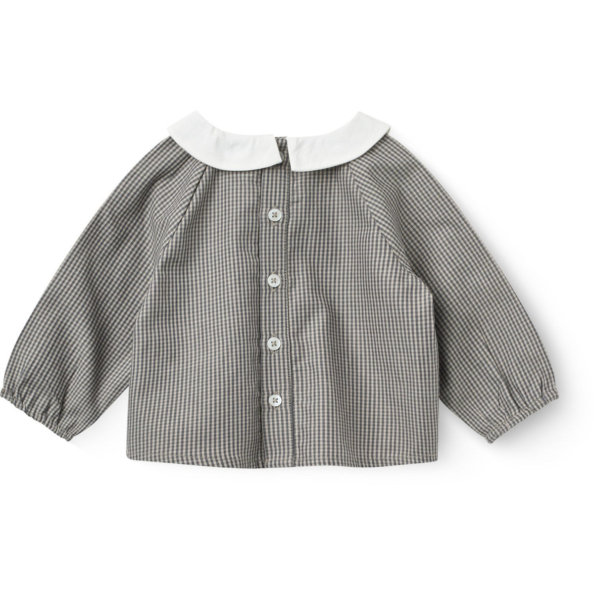 COPENHAGEN COLORS Grey Check Comb. Checkered Emb. Baby Sett M/ Bluse Og Bloomers
