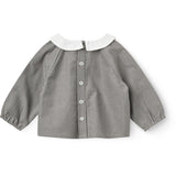 COPENHAGEN COLORS Grey Check Comb. Checkered Emb. Baby Sett M/ Bluse Og Bloomers