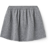 COPENHAGEN COLORS Grey Mel. Cashmere Skjørt M/ Emb.