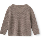 COPENHAGEN COLORS Natural Melange Merino Pattern Baby Cross-Over Cardigan