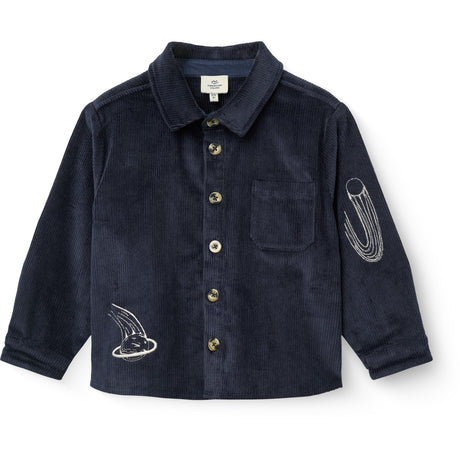 COPENHAGEN COLORS Navy Corduroy Overshirt M/ Emb.