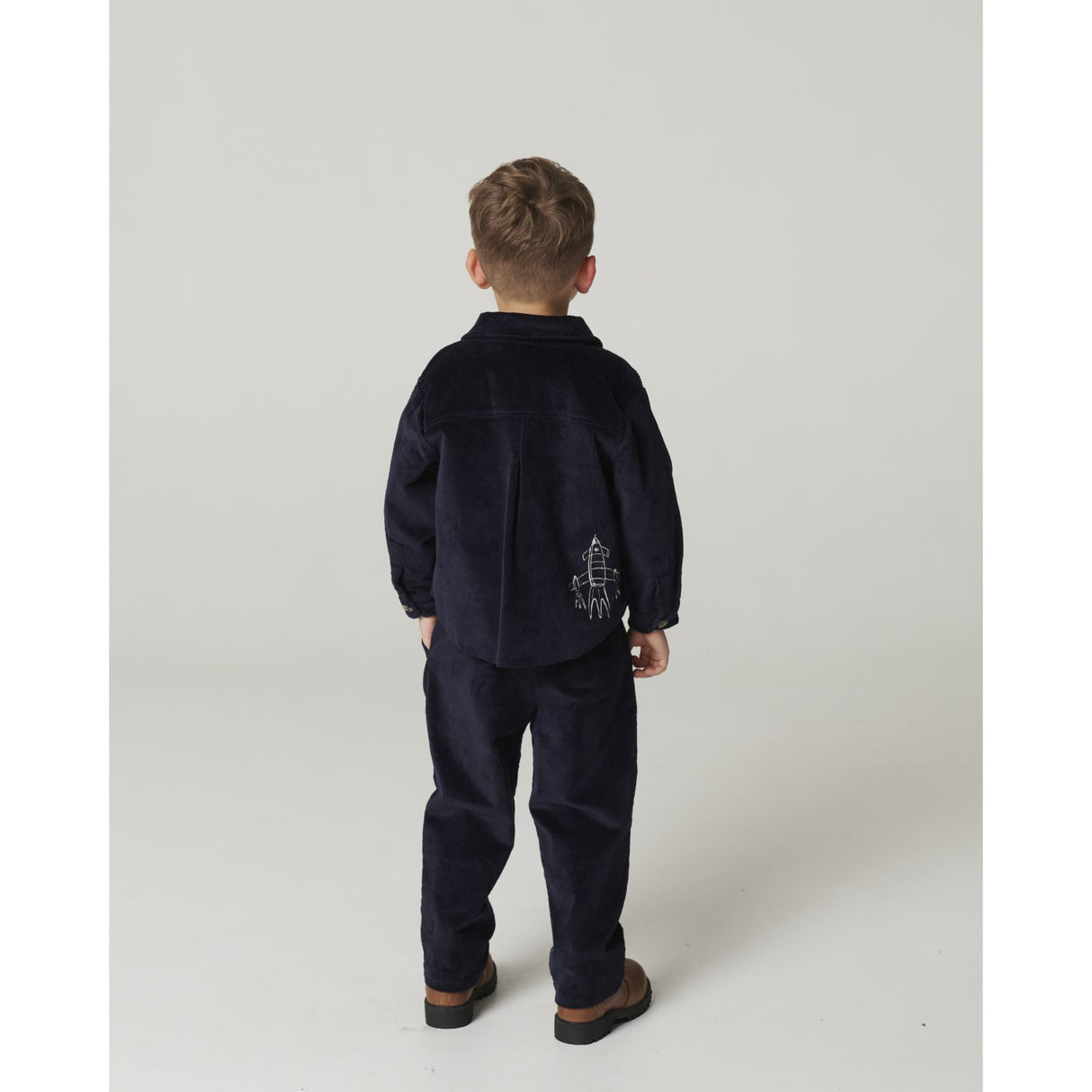 COPENHAGEN COLORS Navy Corduroy Pant M/ Adj. Waist
