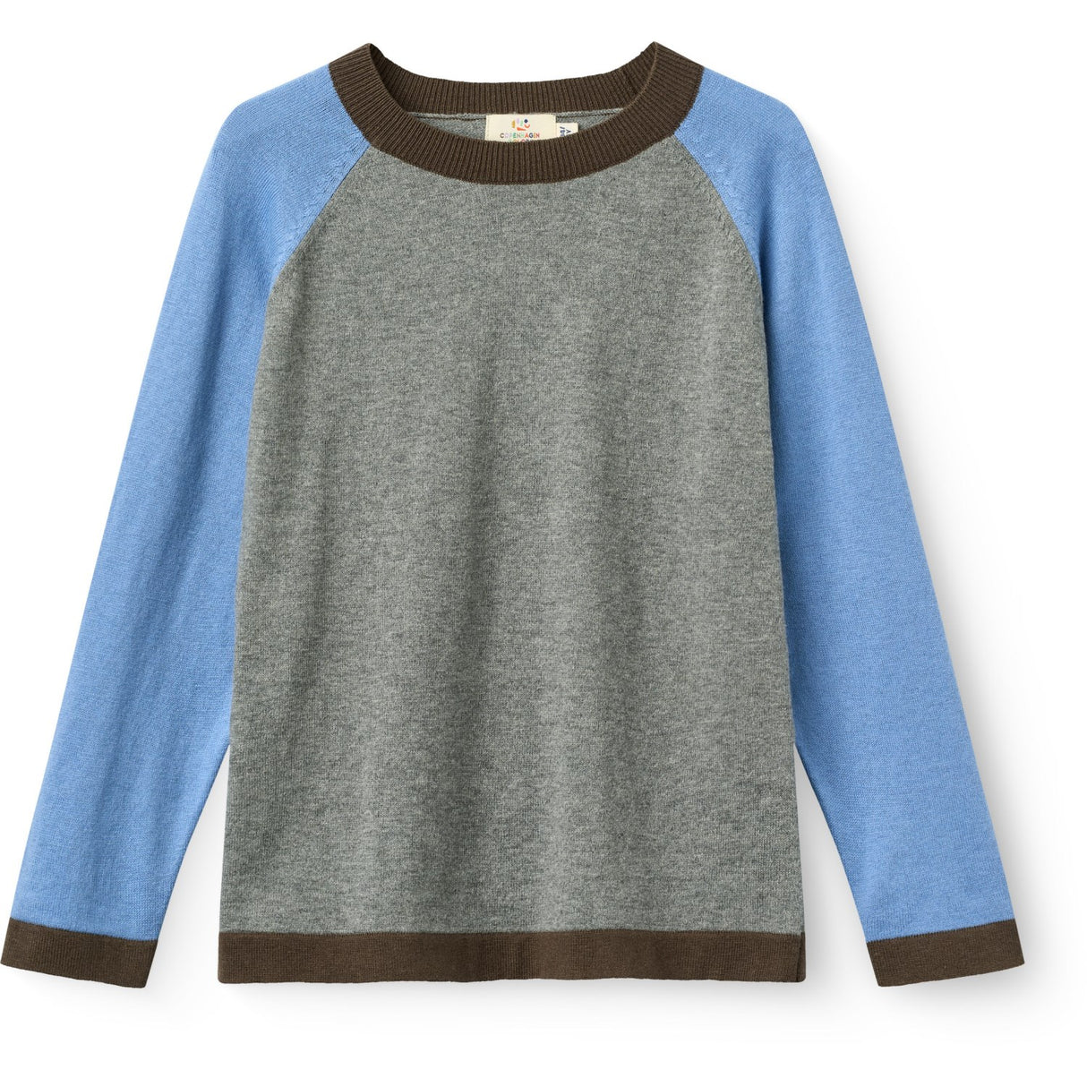 COPENHAGEN COLORS Grey Mel. Comb. Light Strikket Farge Block Bluse