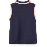 COPENHAGEN COLORS Navy/Soft Pink/Blossom Pink Comb. Argyle Vest M/ Deco