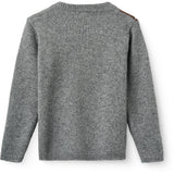 COPENHAGEN COLORS Grey Mel./Dk. Brown/Navy Comb. Argyle Strikket Pullover