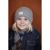 COPENHAGEN COLORS Grey Mel./Dk. Brown/Navy Comb. Argyle Strikket Vest