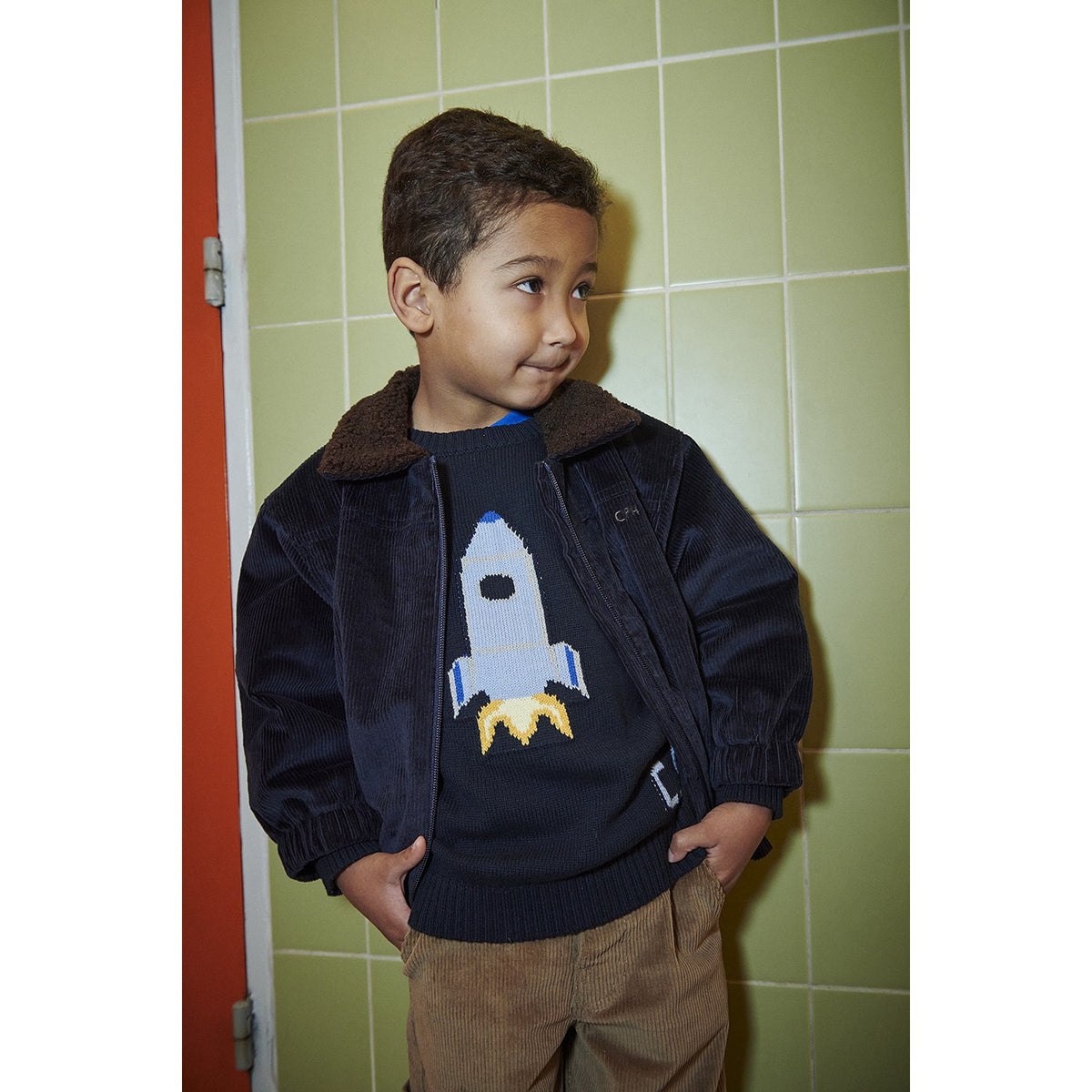 COPENHAGEN COLORS Navy Rocket Comb. Sweater M/ Icon