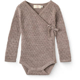 COPENHAGEN COLORS Natural Melange Strikket Pointelle Baby Cross-Over