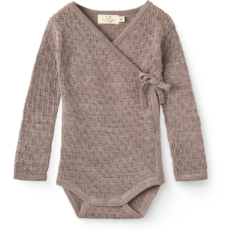 COPENHAGEN COLORS Natural Melange Strikket Pointelle Baby Cross-Over