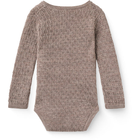 COPENHAGEN COLORS Natural Melange Strikket Pointelle Baby Cross-Over