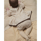COPENHAGEN COLORS Sand Flower Print Twill Aop Baby Sett Bluse & Bloomers
