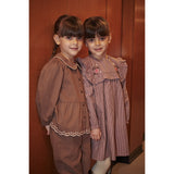 COPENHAGEN COLORS Walnut Twill Bluse M/ Embroidery