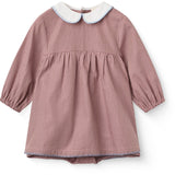 COPENHAGEN COLORS Winter Rose Check Comb. Checkered Romper Kjole M/ Halsbånd