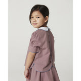 COPENHAGEN COLORS Winter Rose Check Comb. Checkered Bluse Og Skjørt Sett