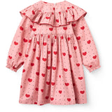 COPENHAGEN COLORS Heart Aop Frill Kjole M/ Heart Aop