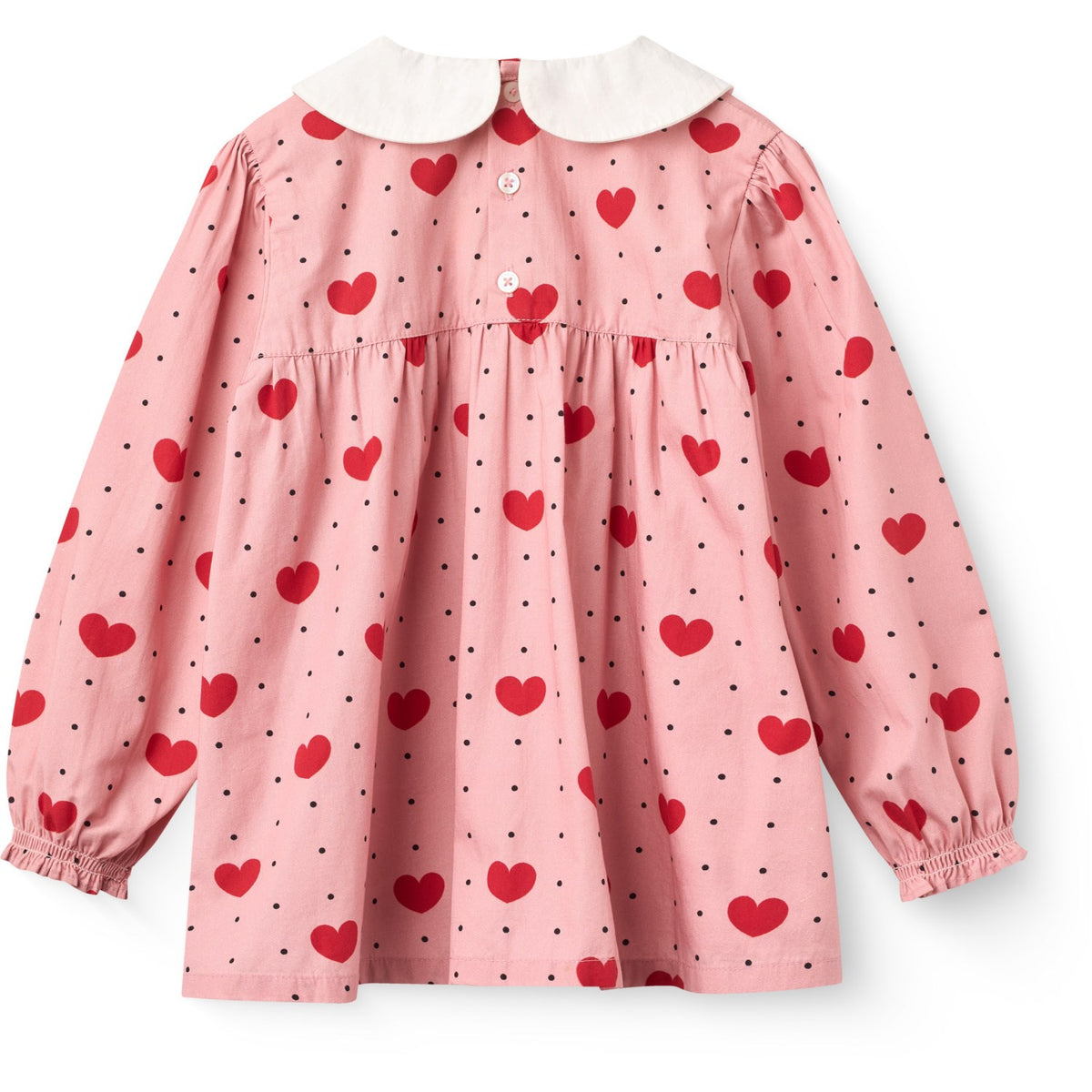 COPENHAGEN COLORS Heart Aop Bluse M/ Halsbånd M/ Heart Aop