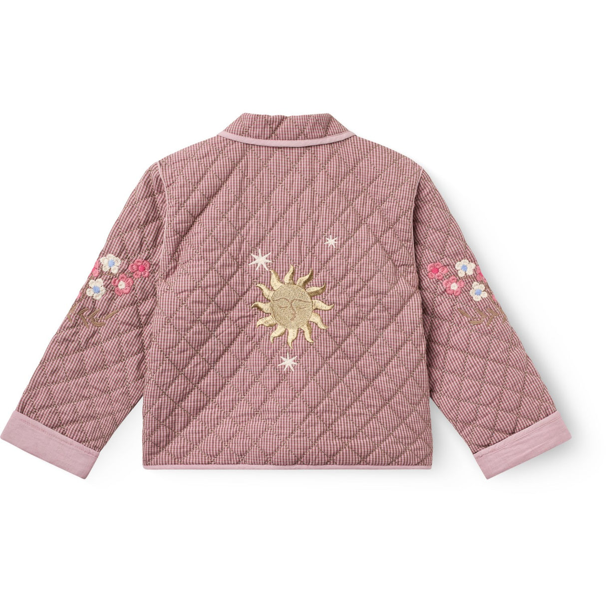 COPENHAGEN COLORS Winter Rose Check Comb. Checkered Vattert Jakke M/ Embroidery