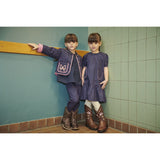 COPENHAGEN COLORS Navy Flower Aop Printed Navy Flower Bukser